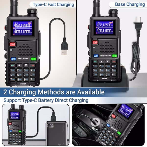宝峰 Baofeng UV-5RH 10w 彩屏大功率双频对讲机 黑色 9个装 -8