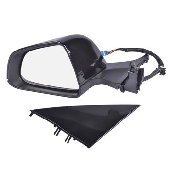 后视镜 Left Side Driver Side Mirror Power Folding Black Fit for Tesla Model 3 M3 2017-2023 4-Door ABS Plastic Front Heated Side View 13PIN Memory Recall Power Glass Adjusted Power Fold 51167177128