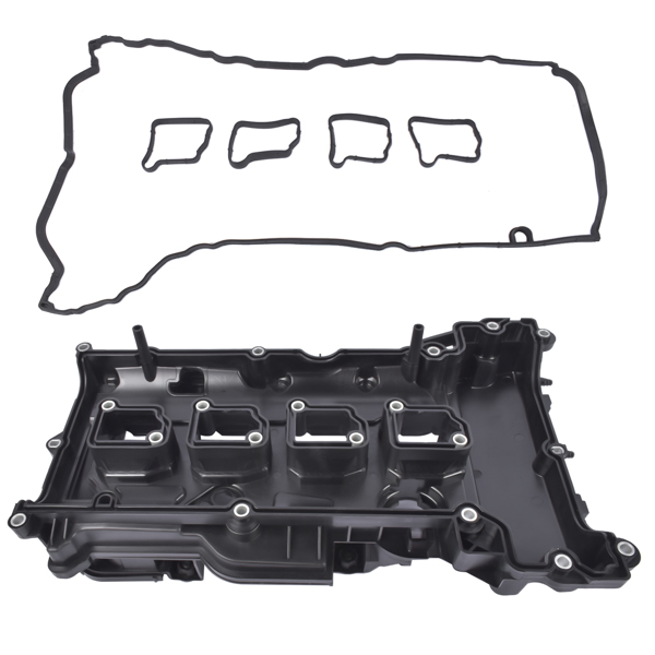 气门室盖 Black Pastic Engine Valve Cover with Gasket Fit for Mercedes-Benz C250 SLK250 2012-2015 1.8L L4 2710101730-5