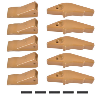 斗齿 Weld-on Flush Mount L2520N-2AH Bucket Shanks 2A Bucket Teeth with Pins 5 Packs Fit for Many Small Backhoe Mini Excavator and Tractor Buckets