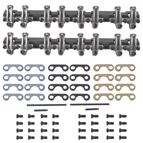 摇臂 Shaft Mount Style 1.6 Ratio Stainless Steel Roller Rocker Arms Fit for Chevy SBC 350-1