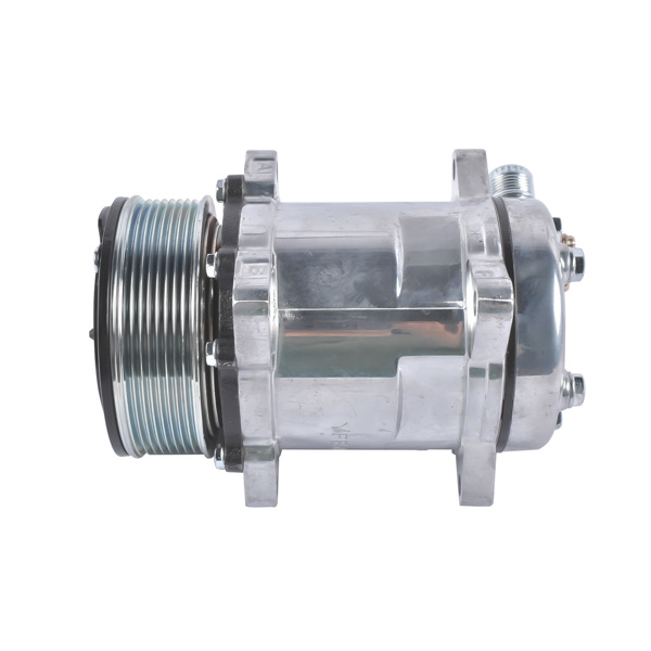 空调压缩机 12V A/C Air Conditioning Compressor w/Clutch Replacement for Sanden 508 8-Groove Serpentine Pulley HC5004C-6