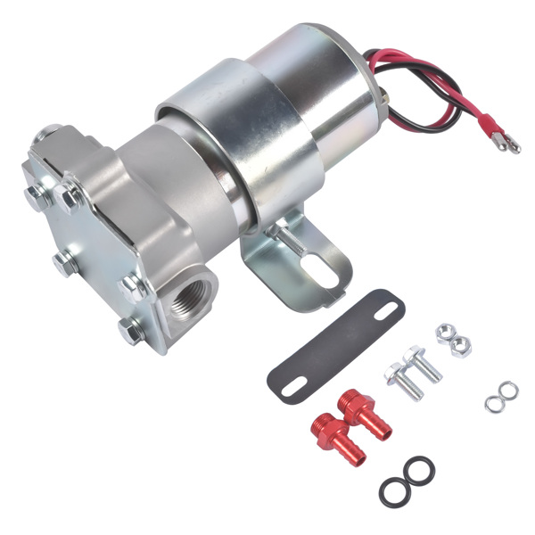 电动燃油泵 Electric Fuel Pump 97 GPH 7 PSI Universal Red Fit for Holley Demon Carburetor Chrome Aluminum 71 GPH at 4 PSI 3/8" NPT Inlet/Outlet F53001 F53001C-3