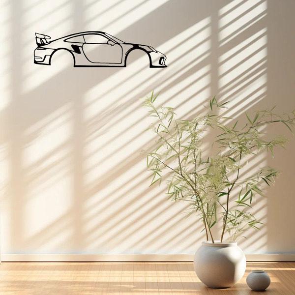 通过令人惊叹的1pc跑车金属墙艺术加速您房间的魅力-非常适合男孩和女孩房间，幼儿园（TikTok、temu下自提）-10