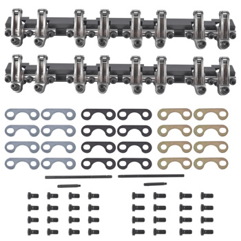 摇臂 Shaft Mount Style 1.6 Ratio Stainless Steel Roller Rocker Arms Fit for Chevy SBC 350