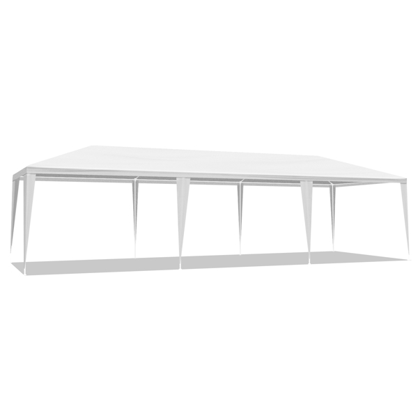 10X30ft 白色 5围 凉棚 5窗  PE布-5