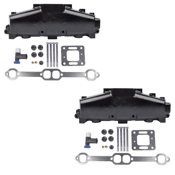 排气歧管 2Pcs Exhaust Manifold 860246Q11 Replacement for Mercruiser Marine MCM/MIE V8 5.0 305 5.7 350 1983-2002-4