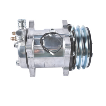 空调压缩机 A/C Compressor with Clutch w/2-Groove Pulley Replacement for Sanden 508 Style V-Belt HC5003C
