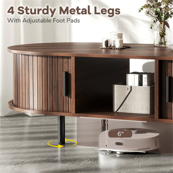 48英寸复古咖啡桌，带滑动槽门 （ WALMART禁止销售）-5