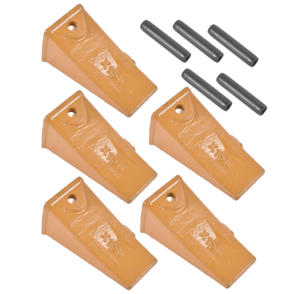斗齿 5× X156 X156S Dirt Teeth Bucket Teeth / Tooth with P156 Roll Pins Alloy Steel Fits Existing 156 Series Adapters Length: 4.5" Width: 2.25 " Height: 2.2"-6