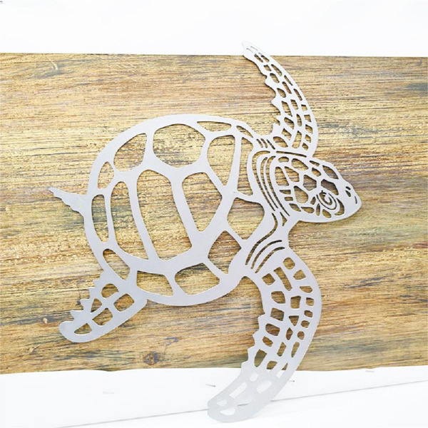 优雅的金属海龟装饰-独特和时尚的海岸装饰。作为厨房，浴室和客厅的海滩主题墙艺术，它以海龟为主题，在您的家中创造出独特的美学（TikTok、temu下自提）-4