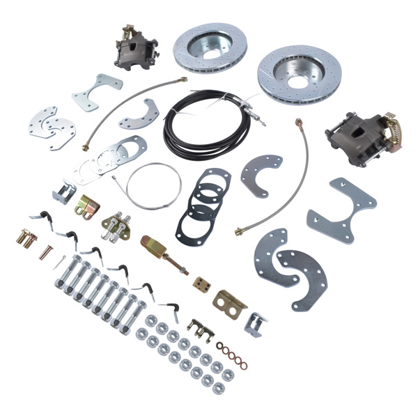 刹车盘套装 Rear Disc Brake Conversion Kit with Rotors Fit for Chevrolet Bel Air 3.8L l6 4.3L 4.6L V8 1955-1957-6