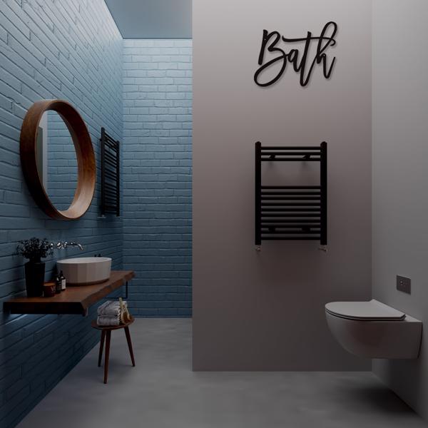 现代农家乐设计浴室标志：浴室金属字墙装饰的化妆室和浴室。这个墙壁雕塑为您的洗手间墙壁带来了优雅和永恒的吸引力，创造了一个放松和诱人的空间（TikTok、temu下自提）-15