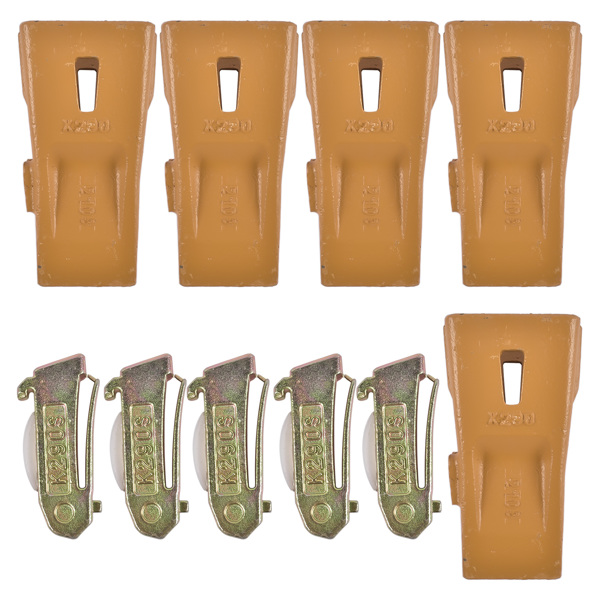 斗齿 X290 Sharp Bucket Teeth/Tooth with K290S Flexpins Fit for Mini Excavator 5Pcs-7