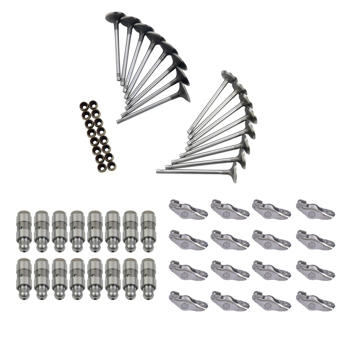 16x Intake Exhaust Rocker Arms Lifters+16x Valves For VW Jetta Passat Audi 2.0 022109423D 06E109417P 06D109611H