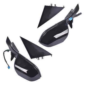 后视镜 Left Driver+Right Passenger Side Mirror Black Fit for Tesla Model 3 M3 2017-2023 EV/BEV ABS Plastic Front Heated Side View 13PIN Memory Recall Power Glass Adjusted Power Fold 51167177128