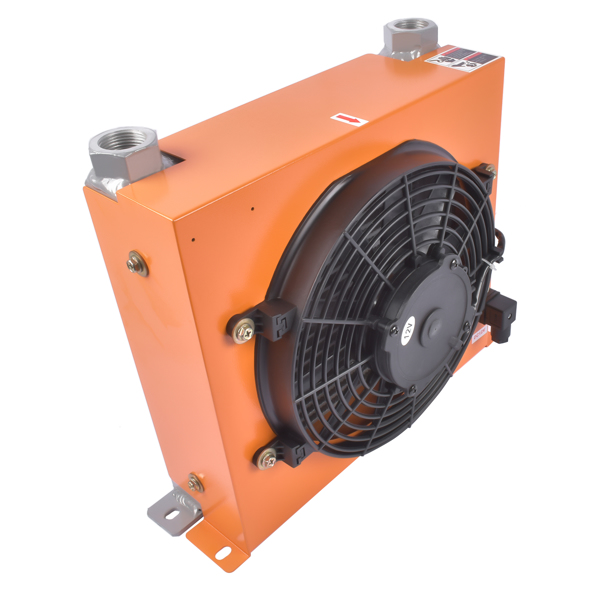 风冷式油冷却器 New DC12V AH1012T-CA Industrial Hydraulic Oil Cooler Flow Fan Radiator 100L/min-6