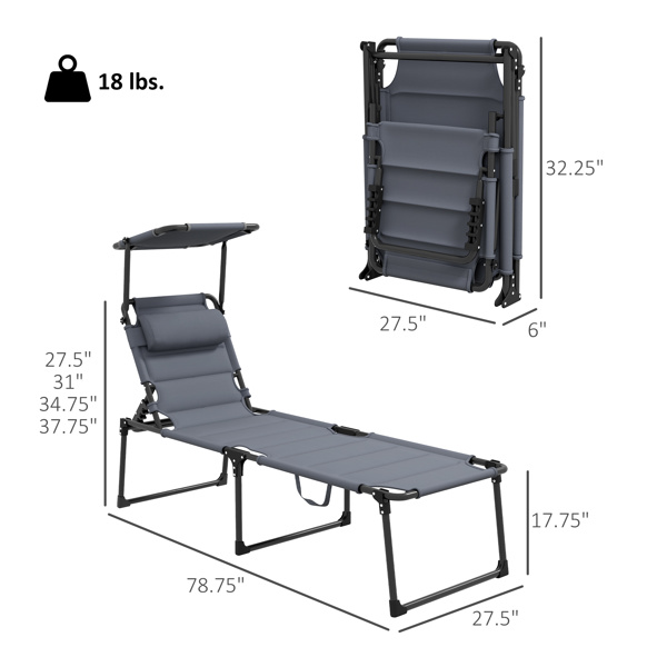 折叠式躺椅 /沙滩椅（周末不发货）（ Amazon Shipping）（WalMart禁售）-3