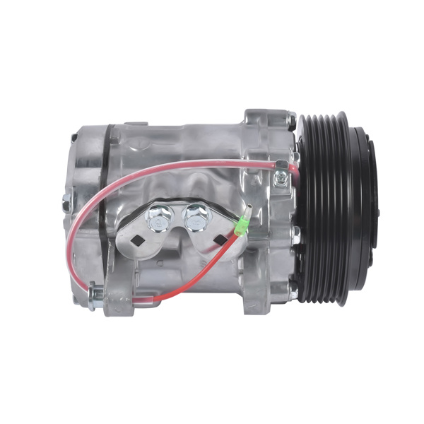 空调压缩机 A/C Compressor with 6-Groove Pulley Replacement for Sanden SD7 Style Serpentine Belt Mini HC5005C-1