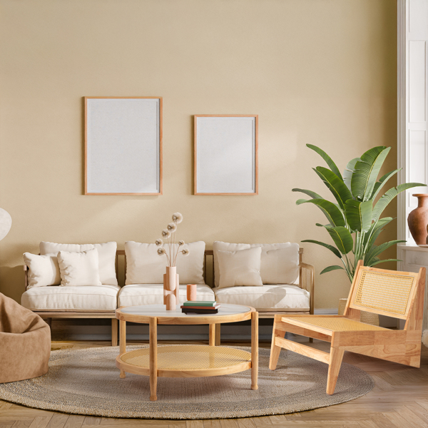 31.5 双层 原木色 庭院木边桌 玻璃 橡胶木 PE藤-10