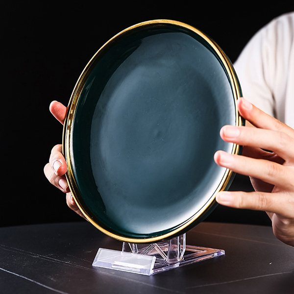 塑料支架相框支架名片架手机支架挂牌架 挂盘架 塑料展示架 10个（tk,temu下自提）-10