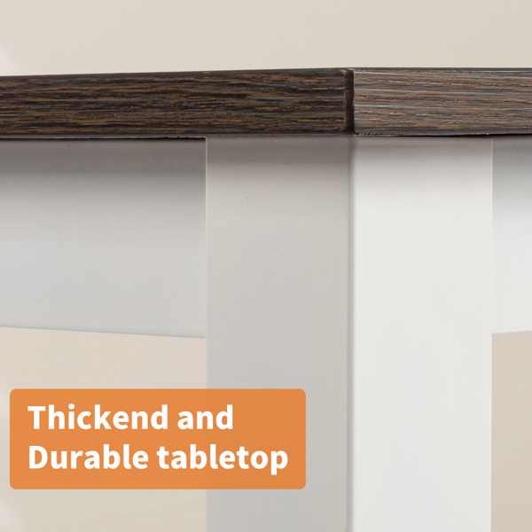 FCH 灰色桌面+白色管架 P2 刨花板贴三胺 钢脚 110cm 电脑桌-9