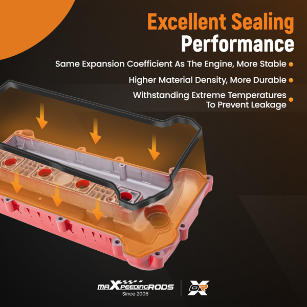 升级铝制气门盖（带垫片和螺栓）适用于马自达 3 2.0L 2.3L 2006-2009-4