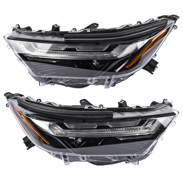  大灯 2pcs Headlight Full LED Type Driver & Passenger Side Replacement for Toyota RAV4 2022-2024 811500R360 811100R360-4