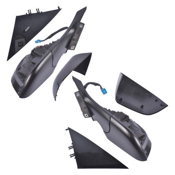 后视镜 Left Driver+Right Passenger Side Mirror Black Fit for Tesla Model 3 M3 2017-2023 EV/BEV ABS Plastic Front Heated Side View 13PIN Memory Recall Power Glass Adjusted Power Fold 51167177128-3