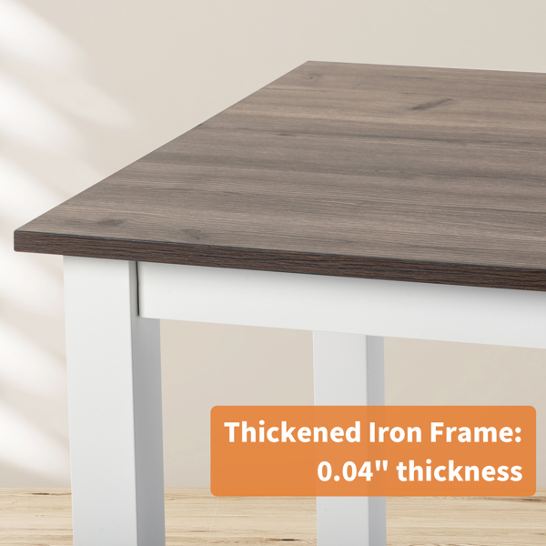 FCH 灰色桌面+白色管架 P2 刨花板贴三胺 钢脚 110cm 电脑桌-12