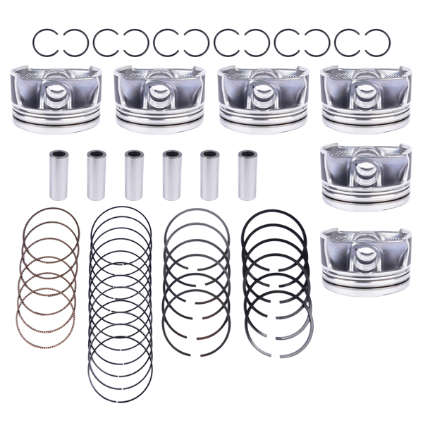活塞环套装 6x Pistons & Rings Set STD For VW Porsche Audi S4 B9 S5 A6 A7 Q7 3.0 TFSI EA839-1