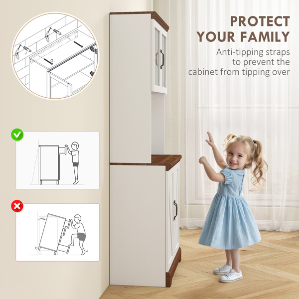 厨房侧板/储物柜/ 咖啡吧柜 /厨房橱柜/厨房隐藏式箱柜（周末不发货）（ Amazon Shipping）（WalMart禁售）-7