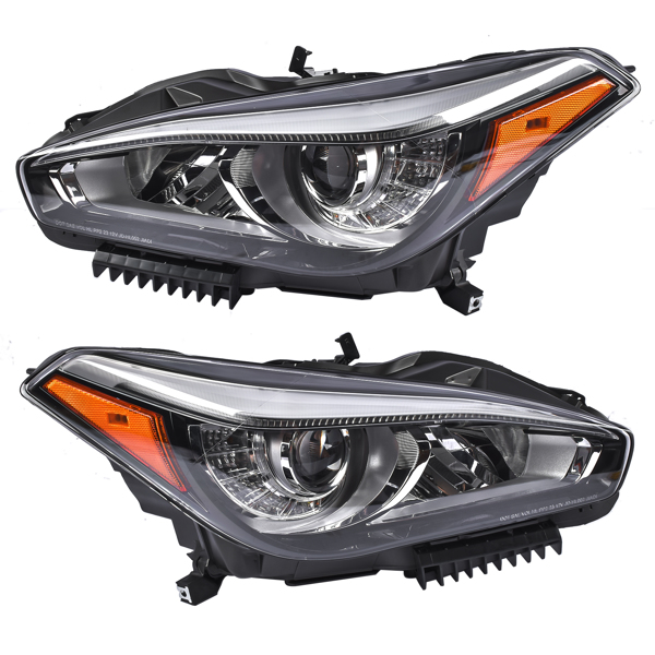 汽车大灯 2Pcs Front Left and Right Non AFS Full LED Headlight Assembly Fit for INFINITI Q70 Q70L 3.7L V6 5.6L V8 2015-2019-1