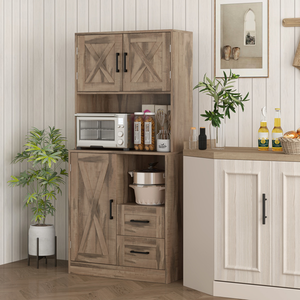 厨房侧板/储物柜/ 咖啡吧柜 /厨房橱柜/厨房隐藏式箱柜（周末不发货）（ Amazon Shipping）（WalMart禁售）-1