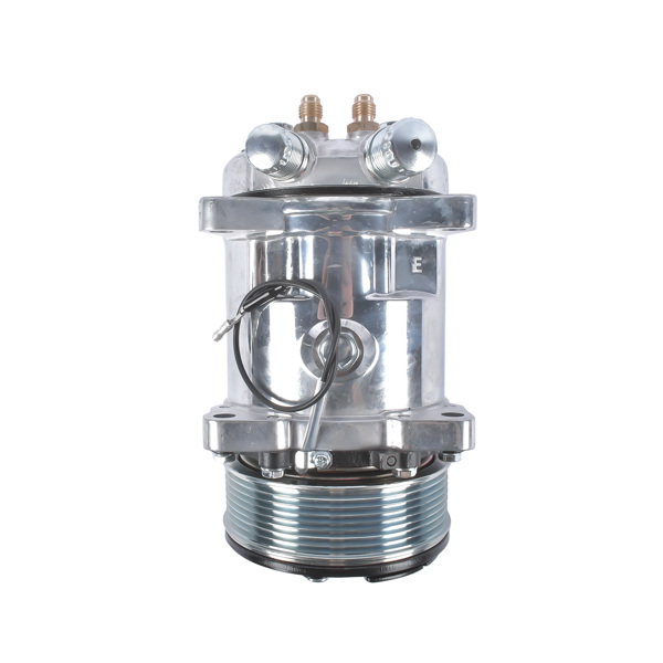 空调压缩机 12V A/C Air Conditioning Compressor w/Clutch Replacement for Sanden 508 8-Groove Serpentine Pulley HC5004C-4
