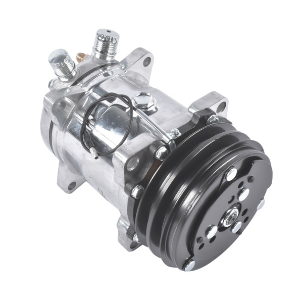 空调压缩机 12V Air Condition Compressor w/Clutch Replacement for Sanden 508 2-Groove V-Belt Pulley HC5001C-5