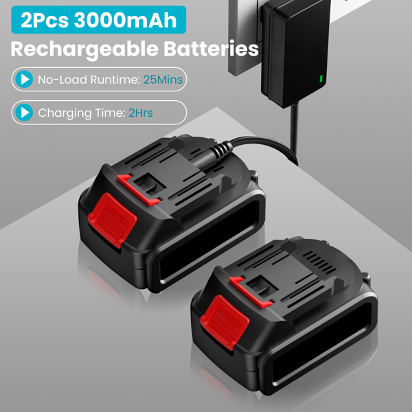 （物流随机发，自提可发加拿大）-4 合 1 树杆修枝剪，用于修剪树木的电动修枝剪和树杆锯，带 7 个可调节的头部角度，充电式树杆剪和电池树杆锯，带 2 块 3000mAh 可充电电池-7