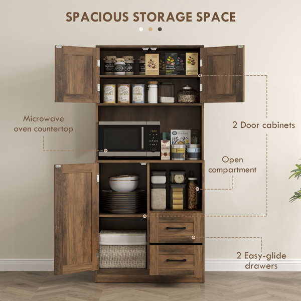 厨房侧板/储物柜/ 咖啡吧柜 /厨房橱柜/厨房隐藏式箱柜（周末不发货）（ Amazon Shipping）（WalMart禁售）-4