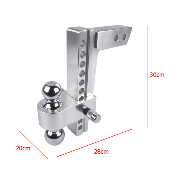 拖车挂接装置 Adjustable Trailer Hitch Fits 2" Receiver, 10" Drop/Rise 12500 LBS GTW 2" & 2-5/16" Dual Ball with Locks-9