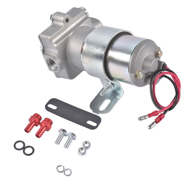 电动燃油泵 Electric Fuel Pump 97 GPH 7 PSI Universal Red Fit for Holley Demon Carburetor Chrome Aluminum 71 GPH at 4 PSI 3/8" NPT Inlet/Outlet F53001 F53001C-5