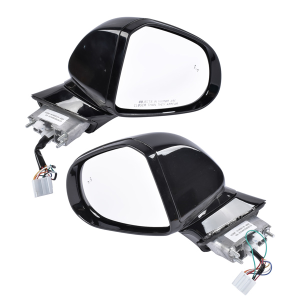 后视镜 Door Mirrors Driver And Passenger Side Pair Fit for Hyundai Santa Fe 2021-2023 Manual Folding Heated No Memory Paintable With Puddle Light No Auto-Dimming Power Adjust 87610-S2410 87620-S2410-2