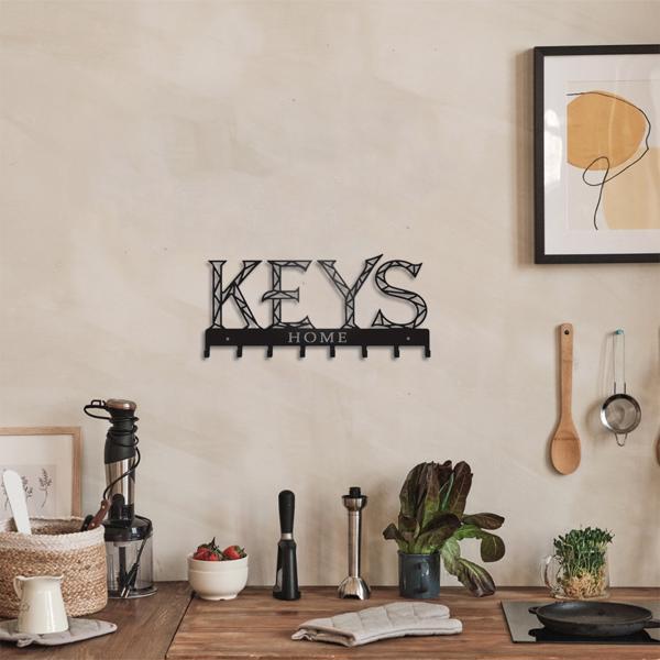 1pc金属墙安装钥匙挂钩：一个时尚的装饰墙装饰。冲孔/粘接安装存储解决方案，确保简单和整洁的关键组织（TikTok、temu下自提）-33