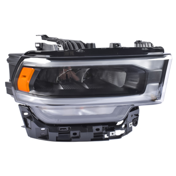 大灯 Right Passenger Side LED Headlight w/ Black Reflector Replacement for Ram 2500 3500 6.4L 68360178AD