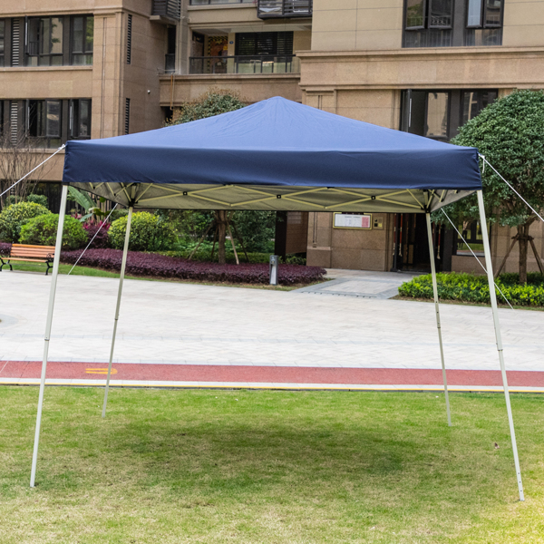 8*8ft 蓝色 斜角 无围布 折叠棚 牛津布 喷塑铁管 便携-88