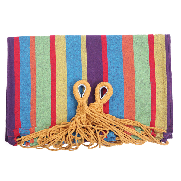 9ft 小彩条 黑底银花架子 2*1.5m涤棉吊床 铁吊床套装 330.00lbs-11