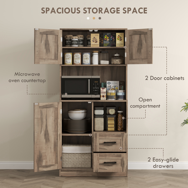 厨房侧板/储物柜/ 咖啡吧柜 /厨房橱柜/厨房隐藏式箱柜（周末不发货）（ Amazon Shipping）（WalMart禁售）-4