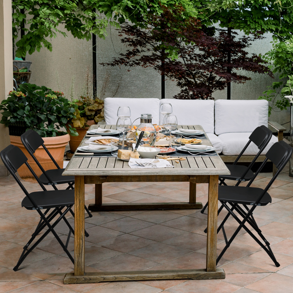 【替换8542051】4pcs 黑色 注塑经典款 庭院塑料折叠椅-7