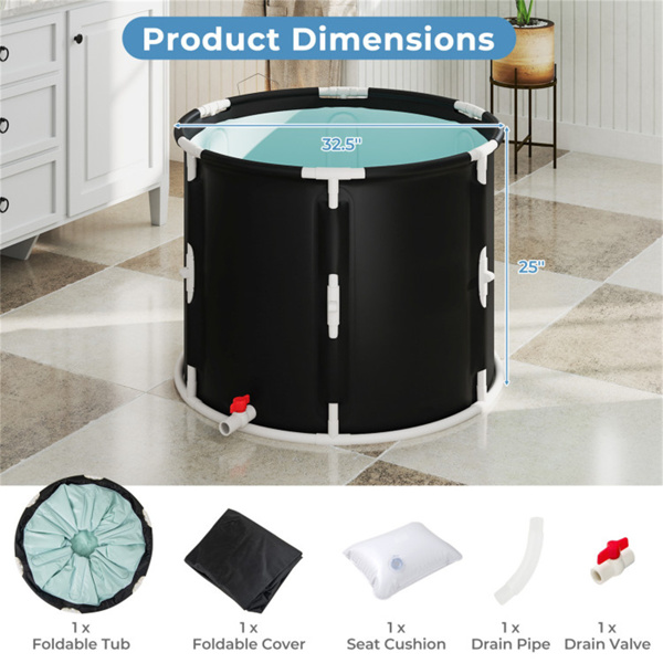 250升可折叠冰浴缸带盖（amazon shipping-发货，WALMART/AMAZON禁止销售周末不发货-4