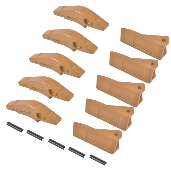 斗齿 Weld-on Flush Mount L2520N-2AH Bucket Shanks 2A Bucket Teeth with Pins 5 Packs Fit for Many Small Backhoe Mini Excavator and Tractor Buckets-6