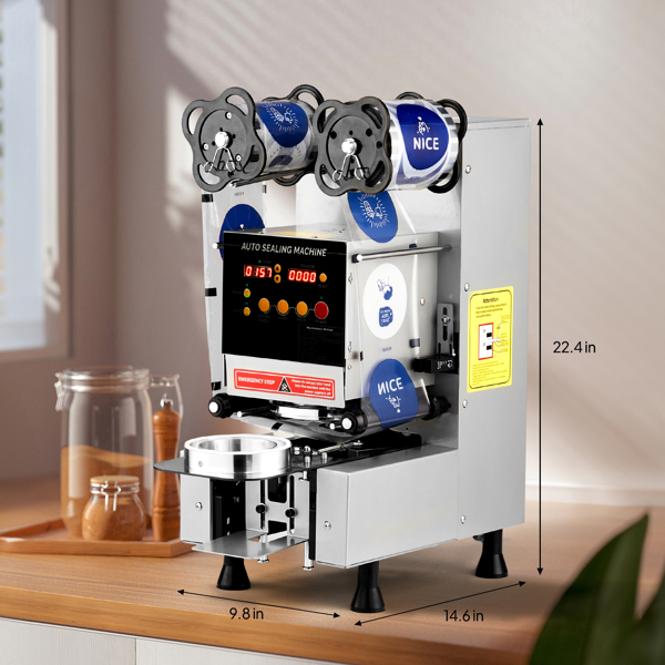 美规 DH95-1 110V 350W 商用封杯机 银色 铁烤漆 立式 电动 银色经典款-2